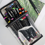 Maxbell Zipper Pouch Pencil Case Clear Makeup Cosmetic Bags for Storage File Erasers