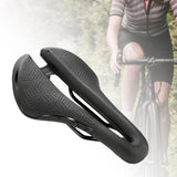 Maxbell Bicycle Saddle Waterproof Hollow Sturdy Bicycle Seat for Exercise Bike Women Black