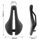 Maxbell Bicycle Saddle Waterproof Hollow Sturdy Bicycle Seat for Exercise Bike Women Black