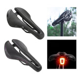 Maxbell Bicycle Saddle Waterproof Hollow Sturdy Bicycle Seat for Exercise Bike Women Black