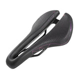 Maxbell Bicycle Saddle Waterproof Hollow Sturdy Bicycle Seat for Exercise Bike Women Black and Purple