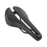 Maxbell Bicycle Saddle Waterproof Hollow Sturdy Bicycle Seat for Exercise Bike Women Black and Purple