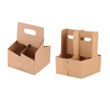 Maxbell 10x 4 Cup Drink Carrier to Go Coffee Cup Holder for Iced Coffee Drinks Juice 16cmx18cmx24cm