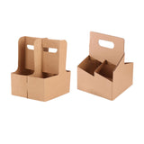 Maxbell 10x 4 Cup Drink Carrier to Go Coffee Cup Holder for Iced Coffee Drinks Juice 16cmx18cmx24cm