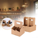 Maxbell 10x 4 Cup Drink Carrier to Go Coffee Cup Holder for Iced Coffee Drinks Juice 16cmx18cmx24cm