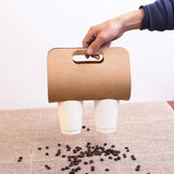 Maxbell 10x 4 Cup Drink Carrier to Go Coffee Cup Holder for Iced Coffee Drinks Juice 16cmx18cmx24cm