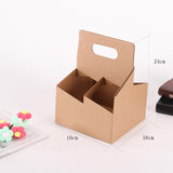 Maxbell 10x 4 Cup Drink Carrier to Go Coffee Cup Holder for Iced Coffee Drinks Juice 16cmx18cmx24cm