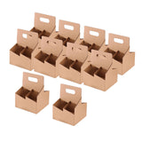 Maxbell 10x 4 Cup Drink Carrier to Go Coffee Cup Holder for Iced Coffee Drinks Juice 16cmx18cmx24cm