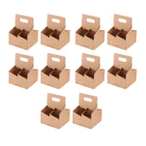 Maxbell 10x 4 Cup Drink Carrier to Go Coffee Cup Holder for Iced Coffee Drinks Juice 16cmx18cmx24cm