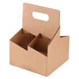 Maxbell 10x 4 Cup Drink Carrier to Go Coffee Cup Holder for Iced Coffee Drinks Juice 16cmx18cmx24cm