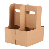 Maxbell 10x 4 Cup Drink Carrier to Go Coffee Cup Holder for Iced Coffee Drinks Juice 16cmx17.5cmx23cm