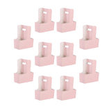 Maxbell 10 Pieces Drink Carrier with Handle Foldable for Bubble Tea Juice Milkshakes Pink