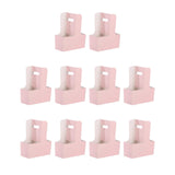 Maxbell 10 Pieces Drink Carrier with Handle Foldable for Bubble Tea Juice Milkshakes Pink