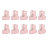 Maxbell 10 Pieces Drink Carrier with Handle Foldable for Bubble Tea Juice Milkshakes Pink