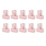 Maxbell 10 Pieces Drink Carrier with Handle Foldable for Bubble Tea Juice Milkshakes Pink