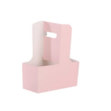 Maxbell 10 Pieces Drink Carrier with Handle Foldable for Bubble Tea Juice Milkshakes Pink