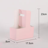Maxbell 10 Pieces Drink Carrier with Handle Foldable for Bubble Tea Juice Milkshakes Pink