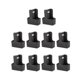 Maxbell 10 Pieces Drink Carrier with Handle Foldable for Bubble Tea Juice Milkshakes Black