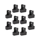 Maxbell 10 Pieces Drink Carrier with Handle Foldable for Bubble Tea Juice Milkshakes Black