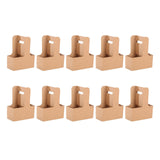 Maxbell 10 Pieces Drink Carrier with Handle Foldable for Bubble Tea Juice Milkshakes Brown