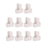 Maxbell 10 Pieces Drink Carrier with Handle Foldable for Bubble Tea Juice Milkshakes White