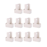 Maxbell 10 Pieces Drink Carrier with Handle Foldable for Bubble Tea Juice Milkshakes White