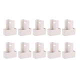 Maxbell 10 Pieces Drink Carrier with Handle Foldable for Bubble Tea Juice Milkshakes White