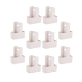 Maxbell 10 Pieces Drink Carrier with Handle Foldable for Bubble Tea Juice Milkshakes White