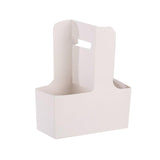 Maxbell 10 Pieces Drink Carrier with Handle Foldable for Bubble Tea Juice Milkshakes White