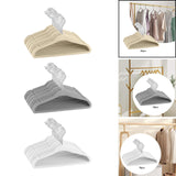 Maxbell 30Pcs Baby Clothes Hangers Coats Organization Flocked Velvet Clothes Hangers beige