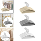 Maxbell 30Pcs Baby Clothes Hangers Coats Organization Flocked Velvet Clothes Hangers beige