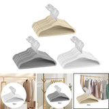 Maxbell 30Pcs Baby Clothes Hangers Coats Organization Flocked Velvet Clothes Hangers beige