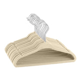 Maxbell 30Pcs Baby Clothes Hangers Coats Organization Flocked Velvet Clothes Hangers beige