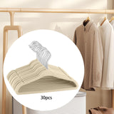 Maxbell 30Pcs Baby Clothes Hangers Coats Organization Flocked Velvet Clothes Hangers beige