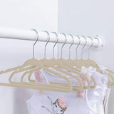 Maxbell 30Pcs Baby Clothes Hangers Coats Organization Flocked Velvet Clothes Hangers beige