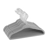 Maxbell 30Pcs Baby Clothes Hangers Coats Organization Flocked Velvet Clothes Hangers gray