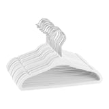 Maxbell 30Pcs Baby Clothes Hangers Coats Organization Flocked Velvet Clothes Hangers white