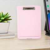 Maxbell Clipboard with Storage Heavy Duty Clipboard Folder for Work Classroom Office pink
