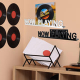 Maxbell Vinyl Record Shelf Wall Mount Acrylic Album Record Holder for Picture DVD CD Black
