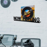 Maxbell Vinyl Record Shelf Wall Mount Acrylic Album Record Holder for Picture DVD CD Black