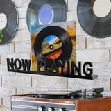 Maxbell Vinyl Record Shelf Wall Mount Acrylic Album Record Holder for Picture DVD CD Black