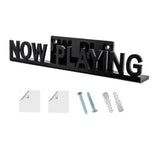 Maxbell Vinyl Record Shelf Wall Mount Acrylic Album Record Holder for Picture DVD CD Black
