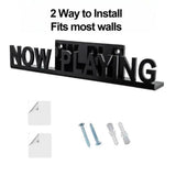 Maxbell Vinyl Record Shelf Wall Mount Acrylic Album Record Holder for Picture DVD CD Black