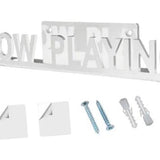 Maxbell Vinyl Record Shelf Wall Mount Acrylic Album Record Holder for Picture DVD CD White