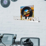 Maxbell Vinyl Record Shelf Wall Mount Acrylic Album Record Holder for Picture DVD CD White