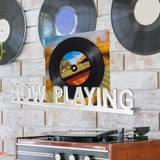 Maxbell Vinyl Record Shelf Wall Mount Acrylic Album Record Holder for Picture DVD CD White