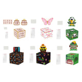 Maxbell Birthday Money Drawer Money Gift Boxes for Cash with Pull Out for Adults Men Pink cake