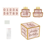 Maxbell Birthday Money Drawer Money Gift Boxes for Cash with Pull Out for Adults Men Pink cake