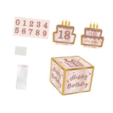 Maxbell Birthday Money Drawer Money Gift Boxes for Cash with Pull Out for Adults Men Pink cake
