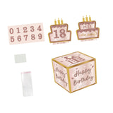 Maxbell Birthday Money Drawer Money Gift Boxes for Cash with Pull Out for Adults Men Pink cake
